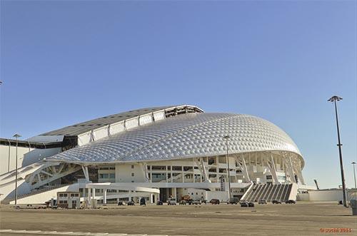 Após os Jogos Olímpicos, o “Fisht” será usado como um local para partidas de futebol da seleção nacional e como um centro de treinamento / Foto: Divulgação Sochi 2014